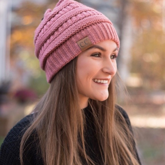 Mauve cc beanie Clearance